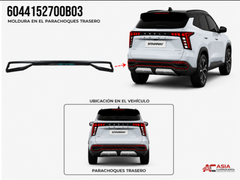 Moldura de Defensa Trasera Negro - Geely Starray