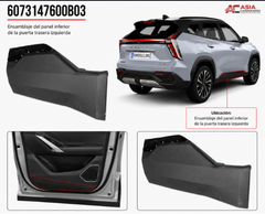 Panel Inferior Puerta Trasera Negro - Geely Starray