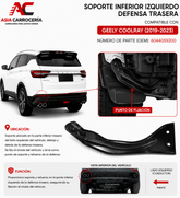 Soporte Inferior Izquierdo Defensa Trasera Geely Coolray