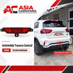Antiniebla Trasero Central - Geely GX3 Pro