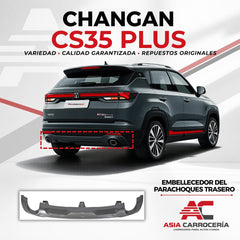 Embellecedor parachoques trasero área escape Changan CS35 Plus