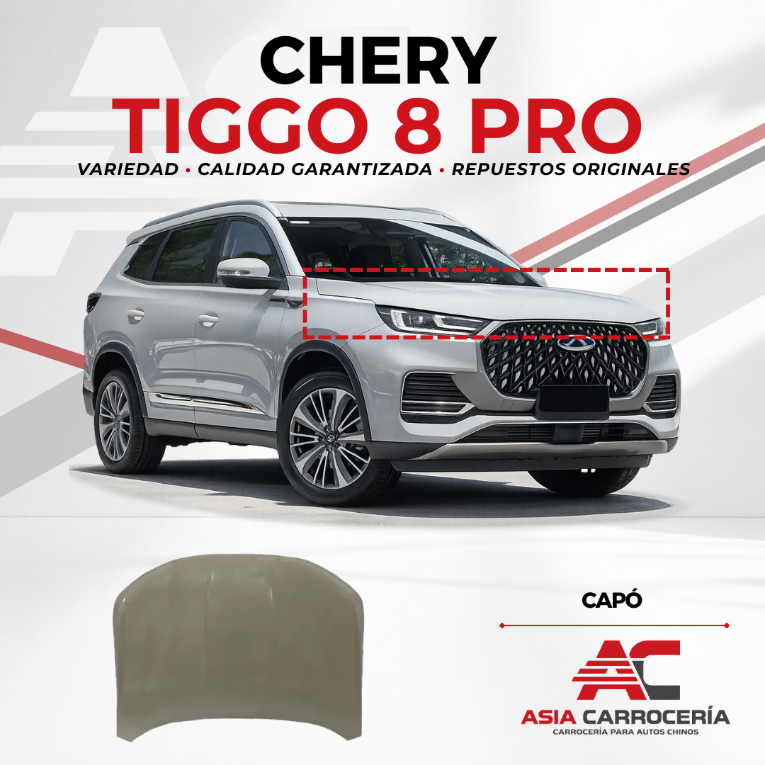 Capó — Chery Tiggo 8 Pro
