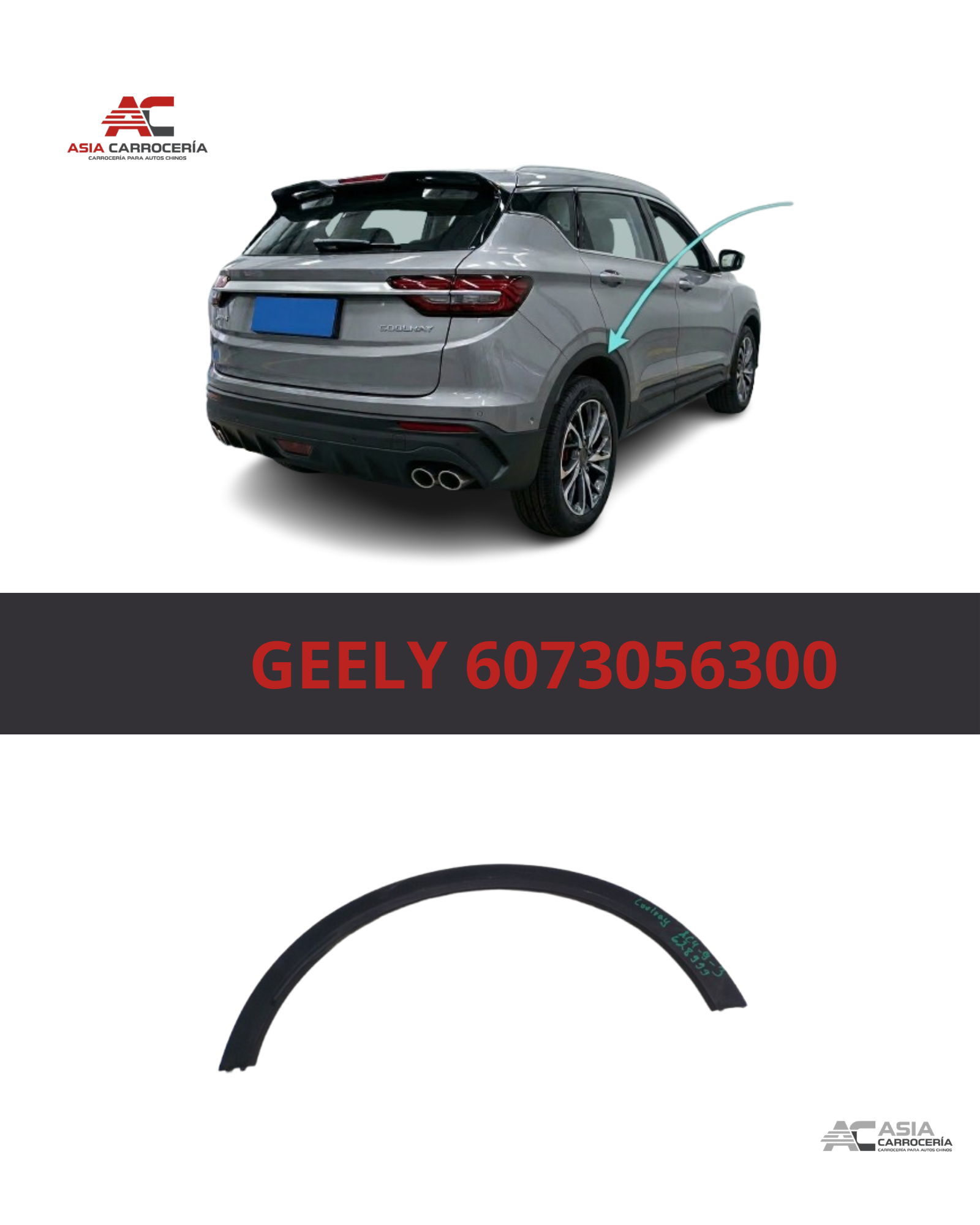 Moldura de Arco de Rueda Trasero Derecho Geely Coolray