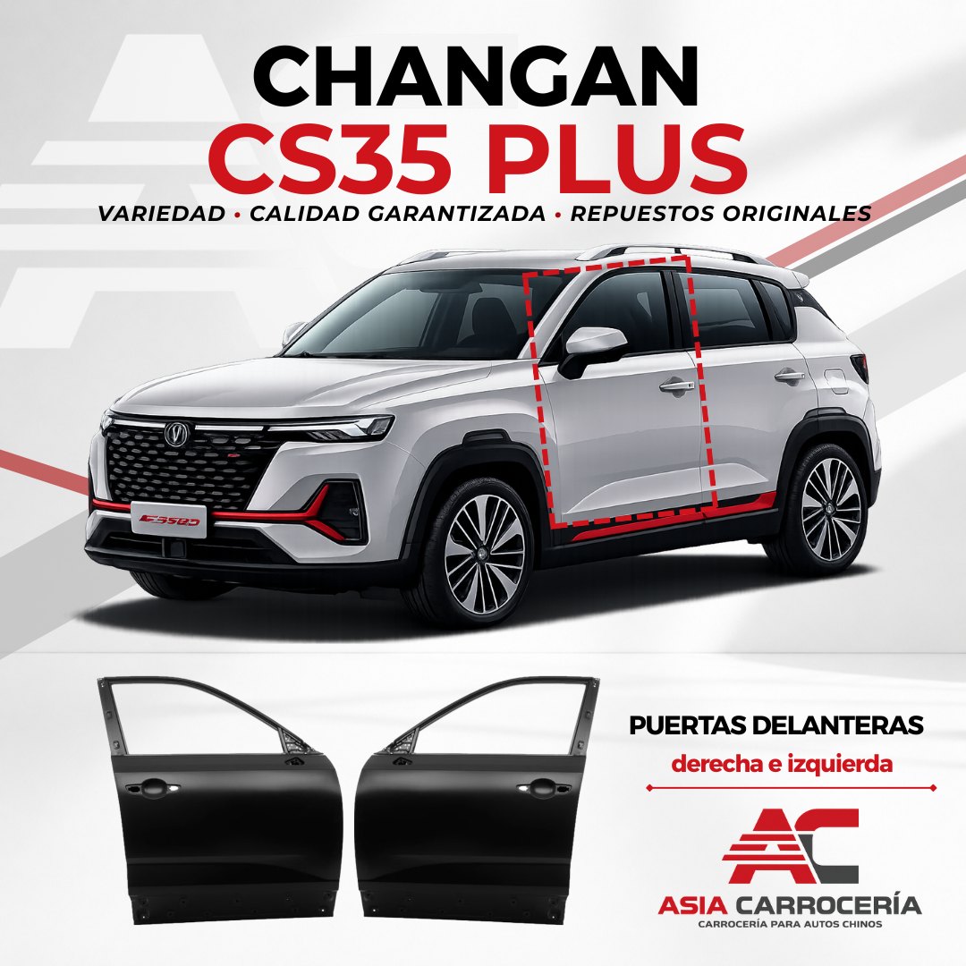 Puerta delantera izquierda Changan CS35 Plus lámina OEM