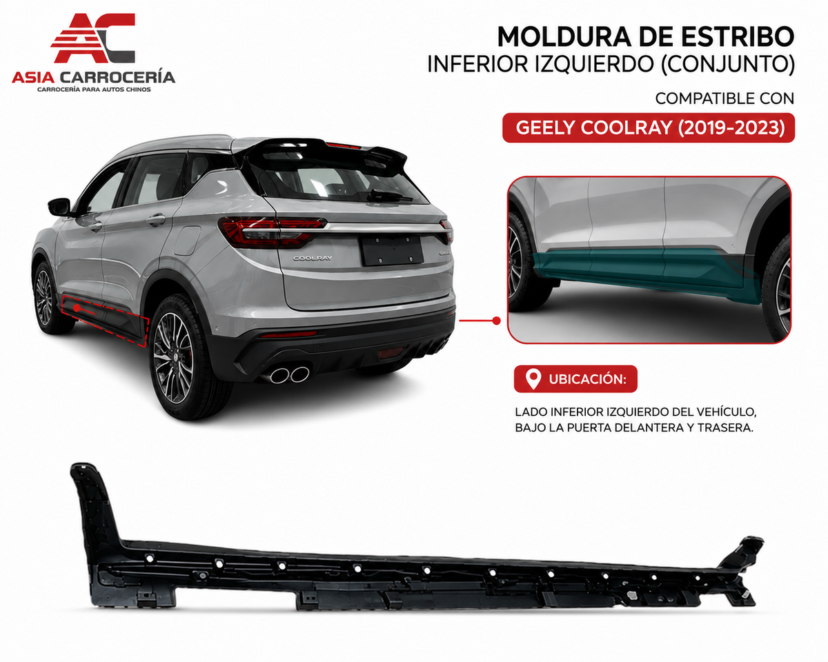Moldura de Estribo Inferior Izquierdo (Conjunto) Geely Coolray