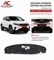 Moldura Superior Defensa Delantera Geely Coolray