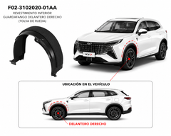 Guardapolvo de Guardafango Delantero Lado derecho - Kaiyi X7