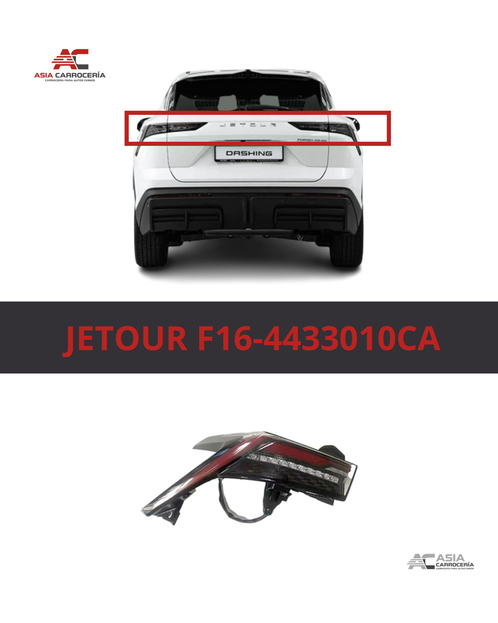 Stop Trasero Interior Derecho Jetour Dashing