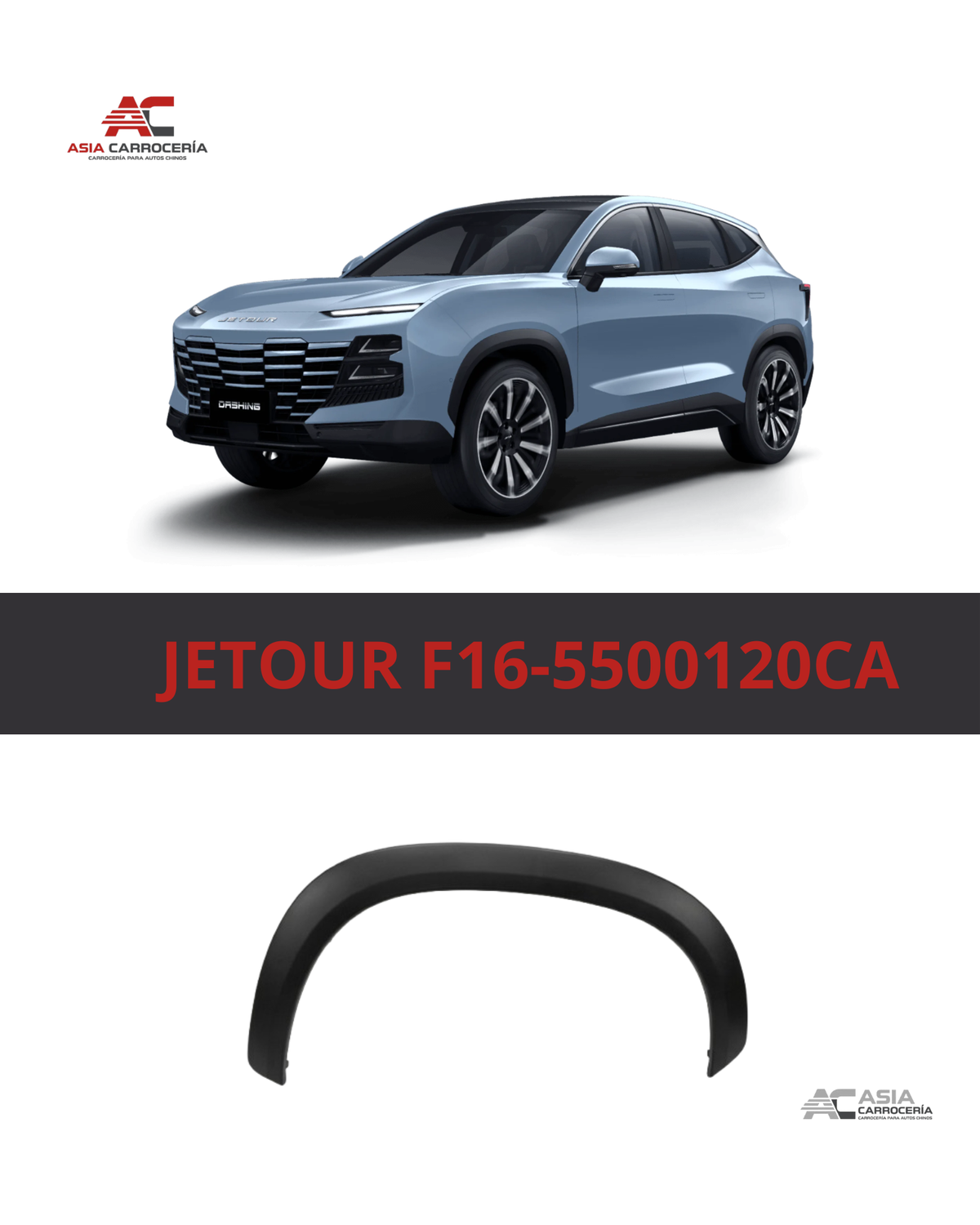 Moldura Arco Rueda Delantera Derecha Jetour Dashing