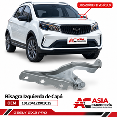 Bisagra izquierda de capó Geely GX3 Pro OEM 101204121901C15-L