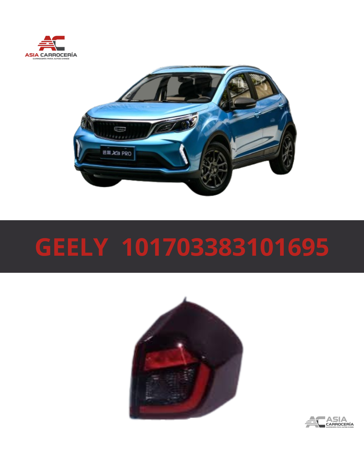 Stop Trasero Lateral Derecho - Geely GX3 Pro