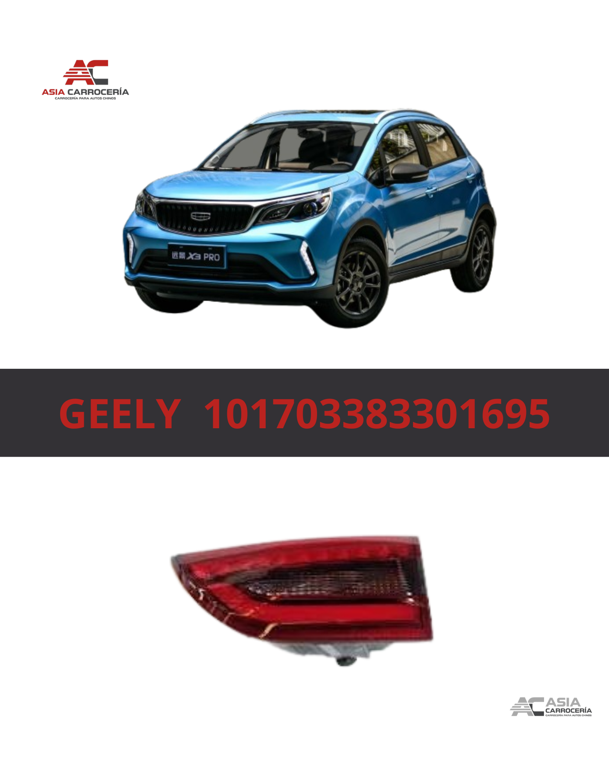 Stop de Compuerta Trasera Derecho - Geely GX3 Pro