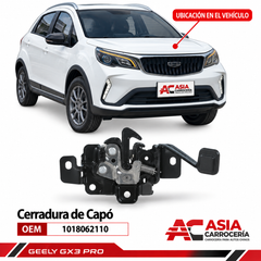 Cerradura de capó Geely GX3 Pro OEM 1018062110