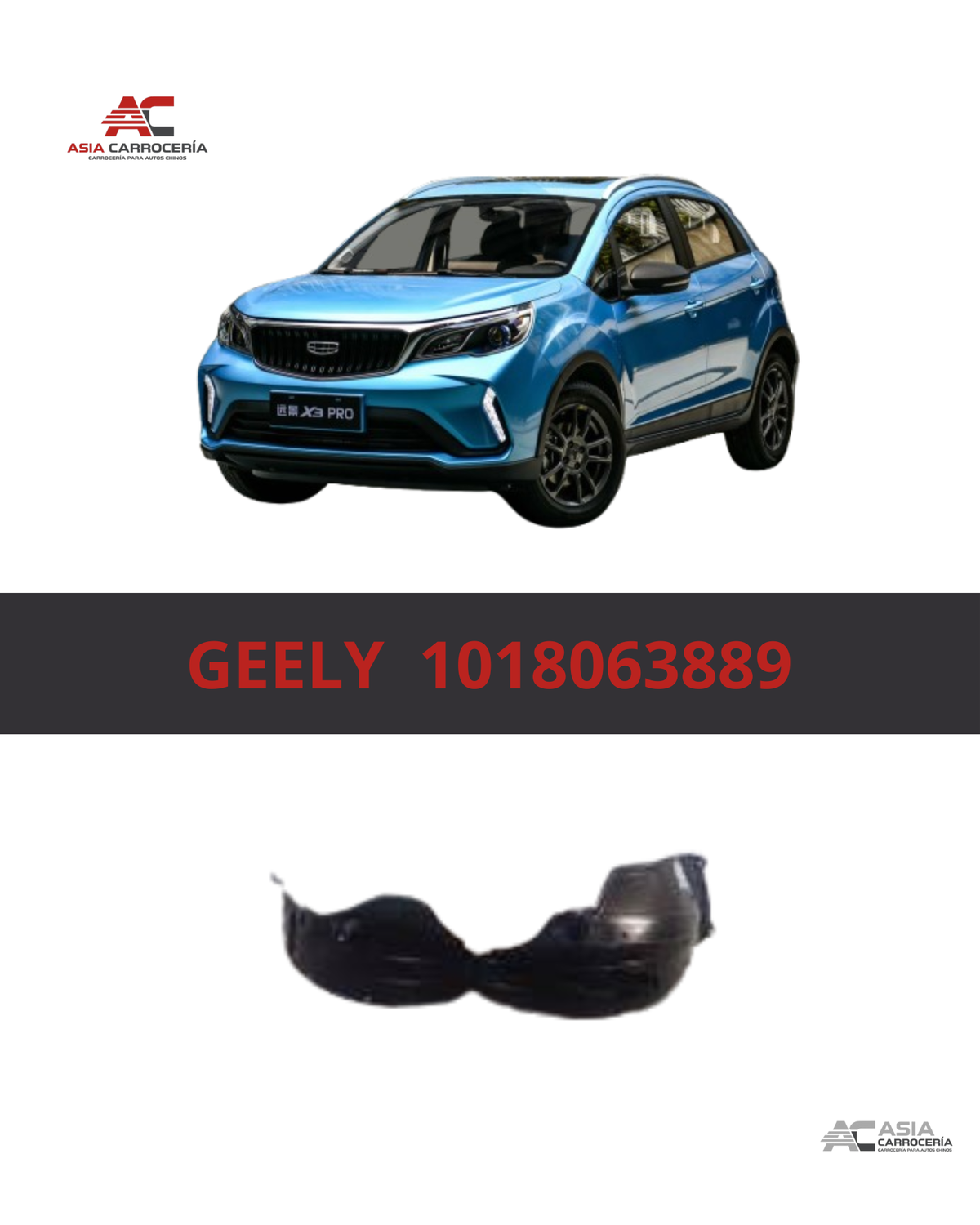 Guardapolvo de Rueda Delantera Derecho - Geely GX3 Pro