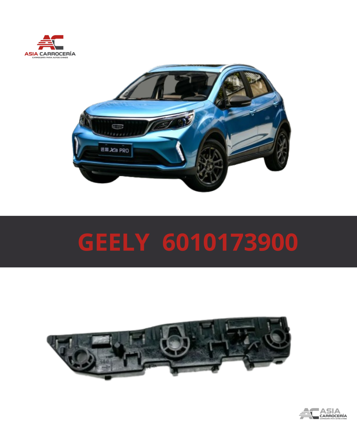 Soporte Derecho de Parachoques Delantero - Geely GX3 Pro
