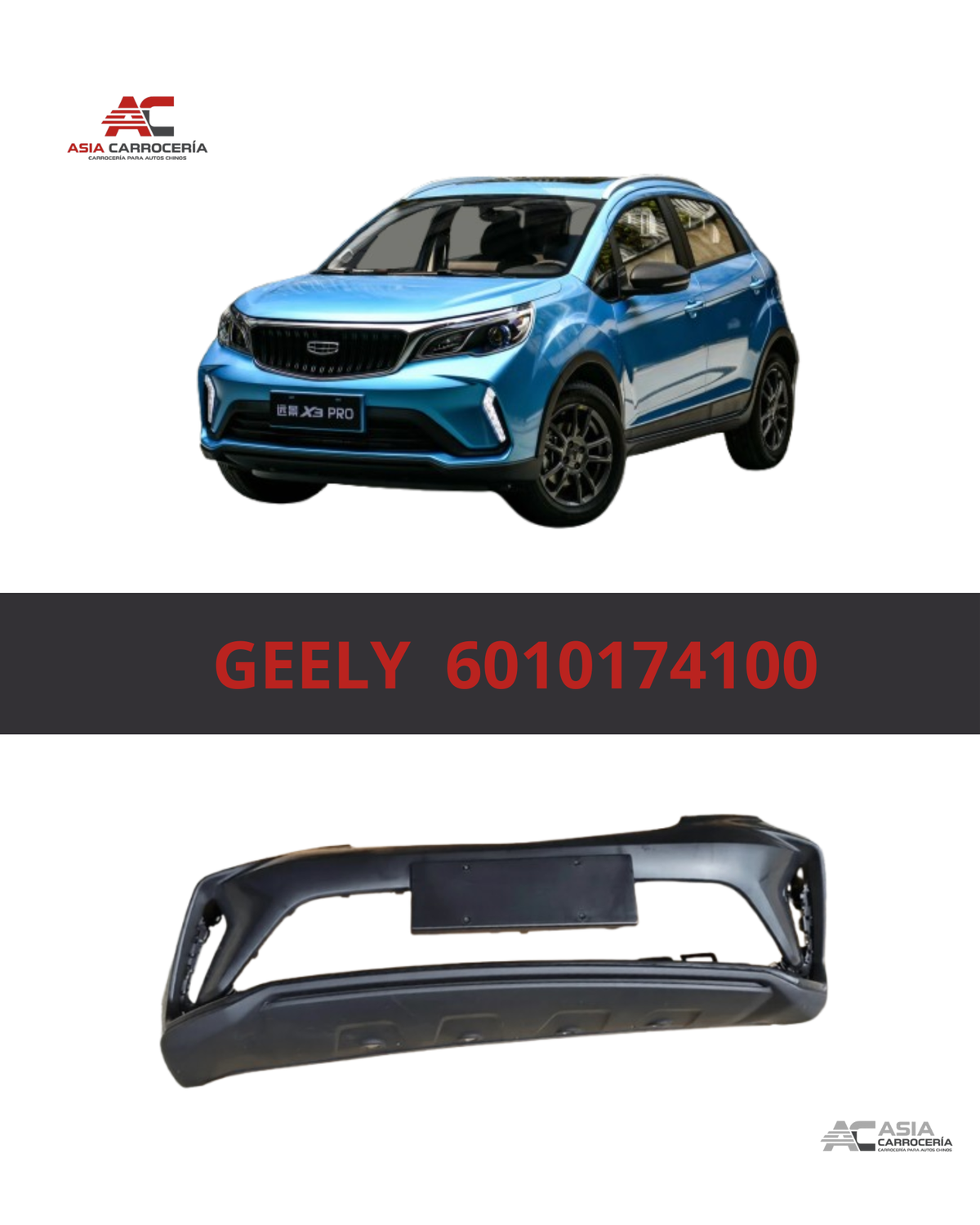 Parachoques Delantero (Cuerpo Superior) - Geely GX3 Pro