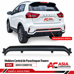 Moldura central de parachoques trasero Geely GX3 Pro OEM 6044125800742