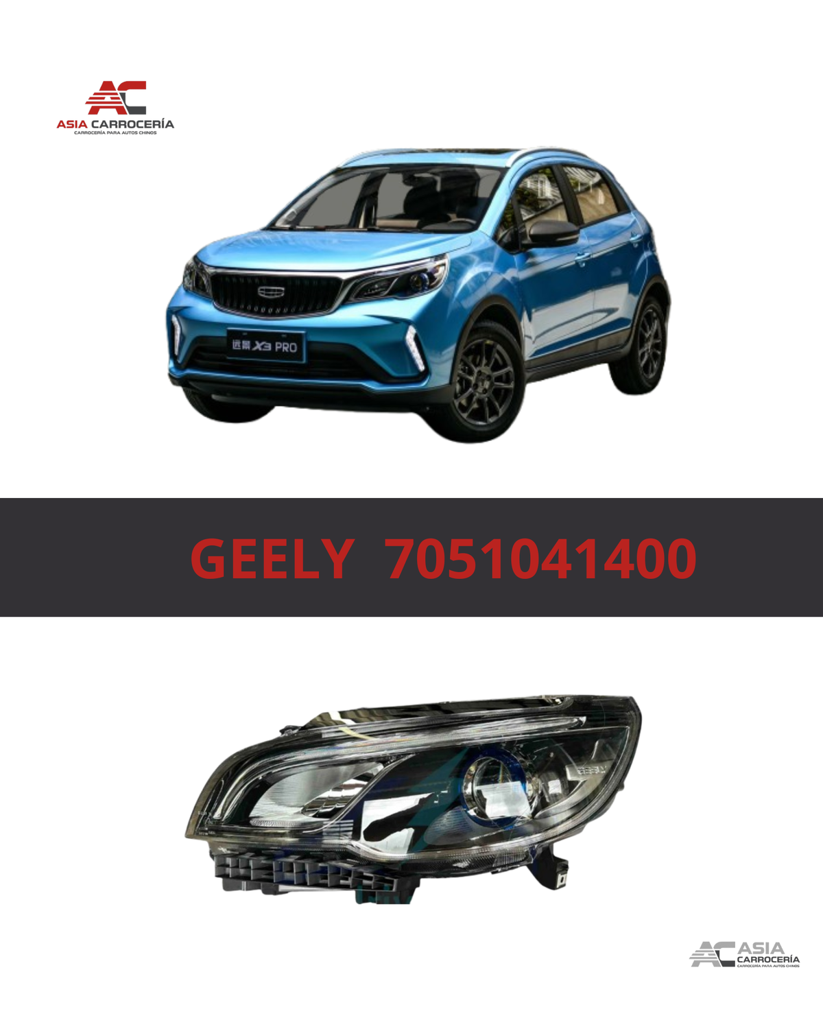 Faro Delantero Izquierdo - Geely GX3 Pro
